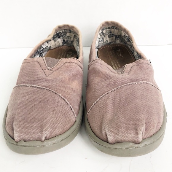 Toms Classic Slip-on Leather Insole Canvas Shoe Light Brown - Picture 6 of 8